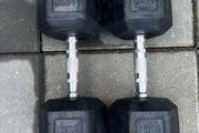 2x15kg rubber hex dumbbells