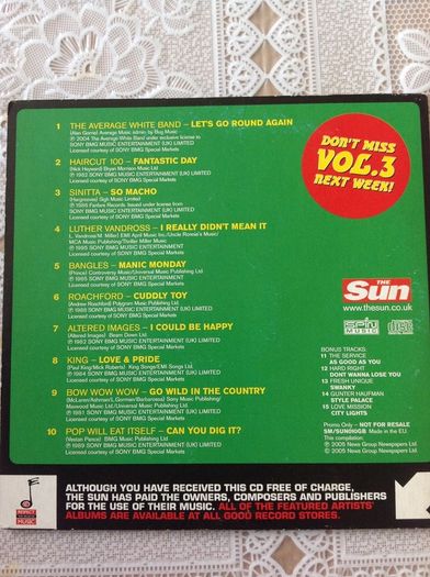 Best of the 80's. Vol two.  CD