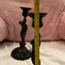 A Pair Of Vintage Bronze Candlesticks / Candle Holders Image 7