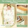 Foldable Bathtub for Children, Portable Bath Tub with Drain Plug, Large Toddler Bath for Ages 0-8, Boys and Girls Bathroom Water Pool for Indoor & outdoor Use, All-in-One Design, Space Saving Image 3