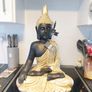 fab new big heavy gold black buddha Image 2