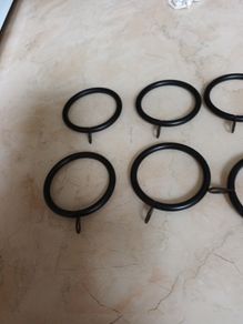 Black  Metal Curtain  Rings.  Size. 35mm (28 In Total)
