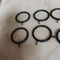Black  Metal Curtain  Rings.  Size. 35mm (28 In Total)