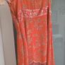MONSOON coral silk dress Sz 16 Image 2