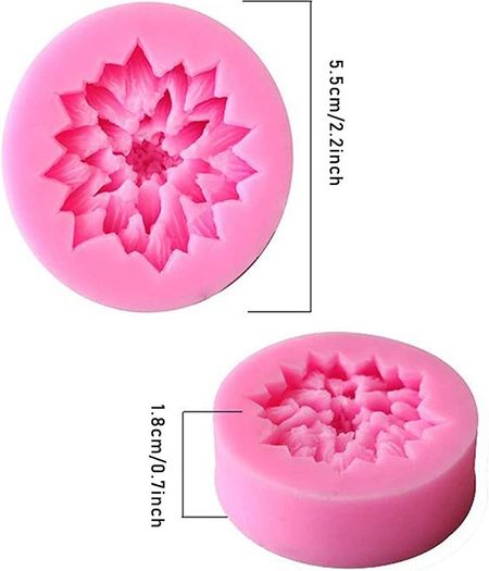4 PCS Silicone Rose Mould, Silicone Flower Moulds Chocolate Candy Mould Icing Flower Cake Mould 3D Daisy Flower Fondant Mould for Wax Melts Cake Decorating Baking Sugarcraft Jelly (FREE POSTAGE)