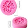 4 PCS Silicone Rose Mould, Silicone Flower Moulds Chocolate Candy Mould Icing Flower Cake Mould 3D Daisy Flower Fondant Mould for Wax Melts Cake Decorating Baking Sugarcraft Jelly (FREE POSTAGE) Image 3