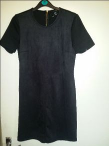 Brand new Atmosphere suede black mini classy dress size UK8 EUR36 Postage included
