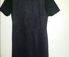 Brand new Atmosphere suede black mini classy dress size UK8 EUR36 Postage included