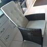 Rathwood reclining garden chairwith cushion, large footstool with cushion Image 6