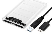 SSD / HDD Transparent case Enclosure Sata 2.5 inch.
