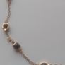 Black and Gold Square Charm Necklace 18 Inch Image 4