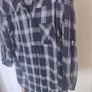Yours Navy&Silver metallic check drop shoulder shirt tunic size UK18 EU46 Postage included Image 6