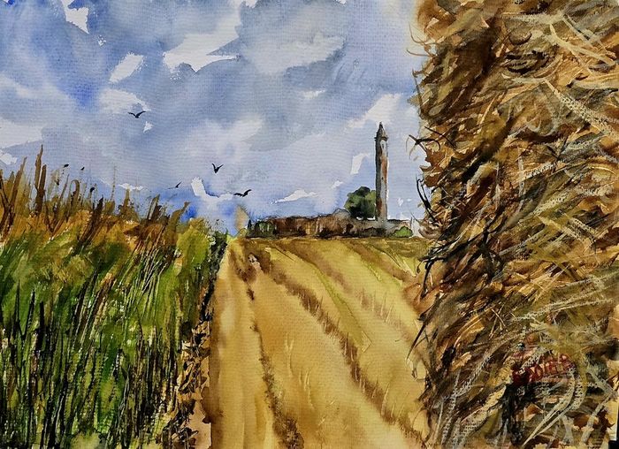 rattoo round tower harvest watercolour