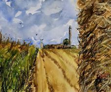 rattoo round tower harvest watercolour