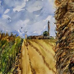 rattoo round tower harvest watercolour