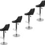 Set of 4   Bar Stools Adjustable Height 84-104cm Image 3