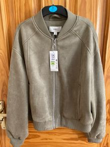 Brand New M&S Lightweight Suedette Bomber Jacket