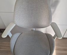 IKEA Office Chair with Armrests (Beige/White) - Good Condition