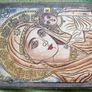 Hand made Orthodox icon Jesus Christ child and Virgin Mary Image 4