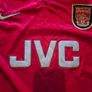 Genuine Vintage L / XL Nike ARSENAL 1998 Home Shirt Jersey Red JVC 98/99 Kit JVC Image 8