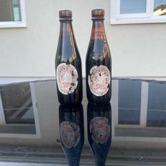Pair of old Smithwicks 1/2 Pint Bottles - FULL