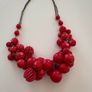 Coast coral beaded necklace and bracelet Image 2
