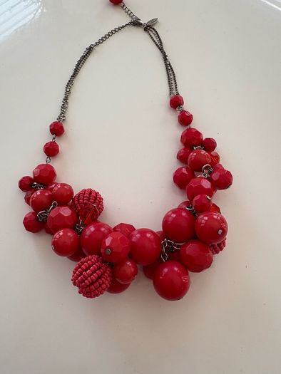 Coast coral beaded necklace and bracelet