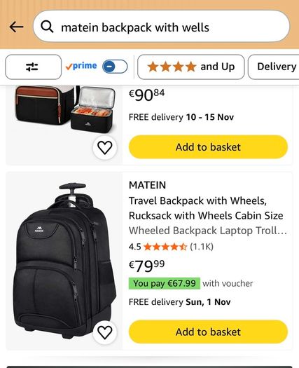 Backpack with wheels