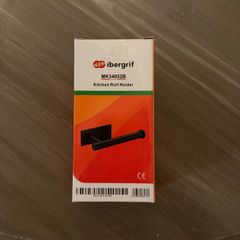 Ibergrif black toilet roll holder - brand new