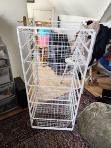 metal shelving unit