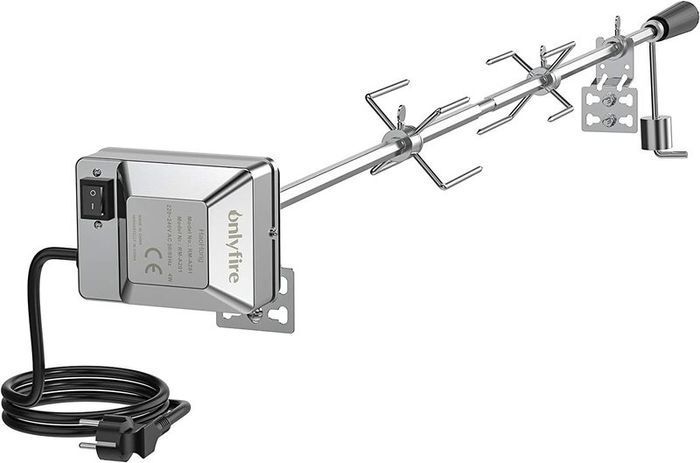 Universal BBQ Skewer Rotisserie Kit with Motor