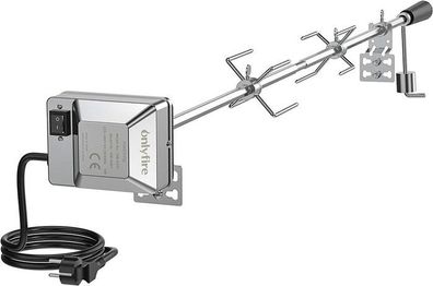 Universal BBQ Skewer Rotisserie Kit with Motor