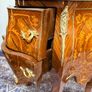 FLASH SALE ! Was 650 now 575 ! Elegant Pair of Bedside Lockers Marble Top Nightstands Image 5