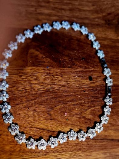 swarovski flower choker necklace