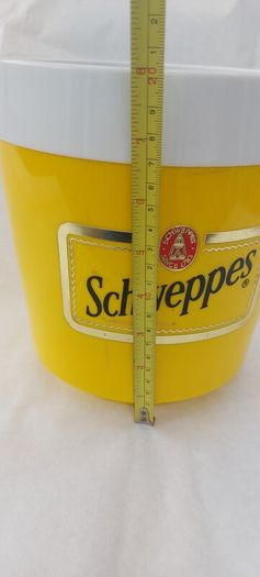 1980s Schweppes ice-bucket, unusual, hard to come by,used  condition, sold as seen, buyer collects or pays postage thank you,