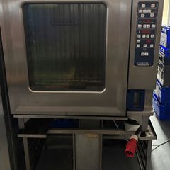 Hobart CSD1013G 3 Phase 10 Grid Commercial Combi Oven with Stainless Steel Stand
