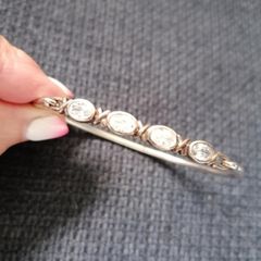 Stg Silver Cubic Zirconia Bangle