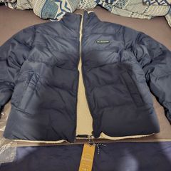 lagooners big reversible puffer jacket white and navy blue