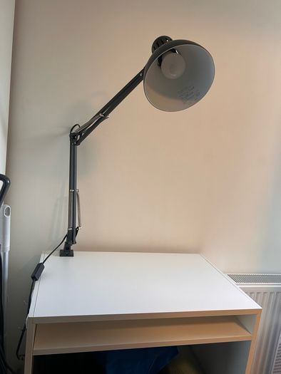 TOGETHER OR CAN BE SOLD SEPARATELY: IKEA desk, lamp, and desktop storage and organisation