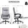 Office Chairs for Home, Ergonomic Office Chair with Footrest 90 135 Recline 150kg Heavy Duty Fabric Computer Desk Chair with Linkage Armrests, Adjustable Height for Napping and Gaming Image 3