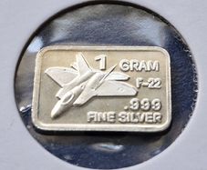 1 gram Silver .999 F-22 Bar