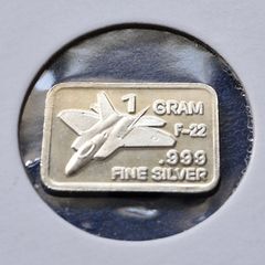 1 gram Silver .999 F-22 Bar