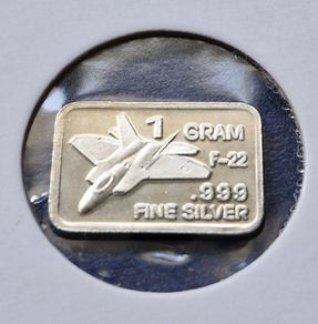 1 gram Silver .999 F-22 Bar