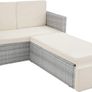 _Poly Rattan Lounge Set, 2-Seater Sofa with Backrest, Image 2