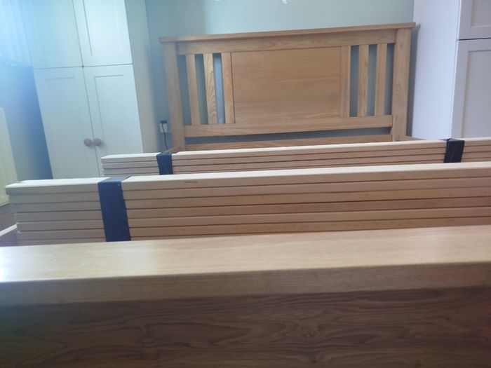Solid wood king size bed frame