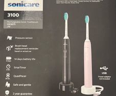 Philips Sonicare 3100 Electric Toothbrush 2 Pack Black Pink