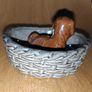 Wade basket with puppy figurine Ring/Trinket  Dish Image 3