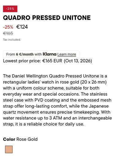 Dw Ladies Watch
