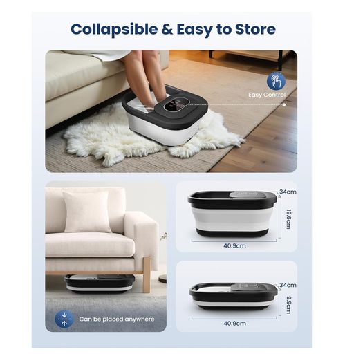 COMFIER Heated Foot Spa Massager, Foot Bath with Vibration