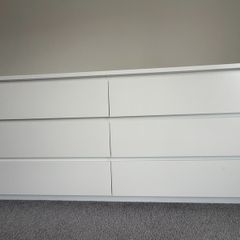 Chest of 6 drawers, white, IKEA MALM